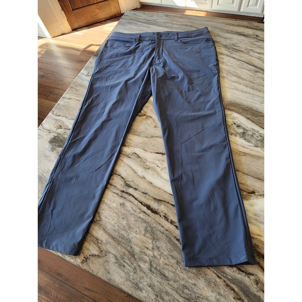 Lululemon ABC Pant Classic Fit Warpstreme Iron Blue 5 Pocket Mens 38x30
